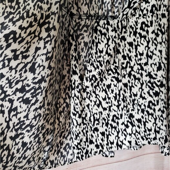 Zara Animal Print Jumpsuit/Romper Wrap Front Tie Long Sleeve - Picture 12 of 15